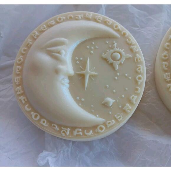 Handcrafted Art Soap Half Moon Starry Universe Celestial 4 Oz. Each Lot of 3 - Picture 2 of 6